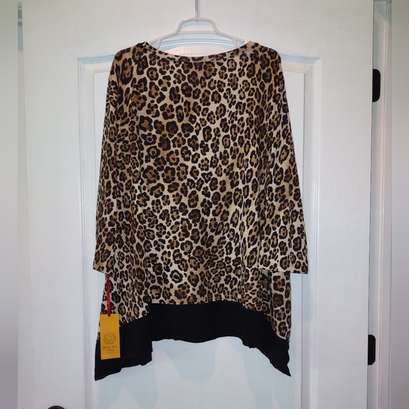 NWT Ruby Rd. Leopard Print Tunic with Black Hem 3X - Picture 8 of 8